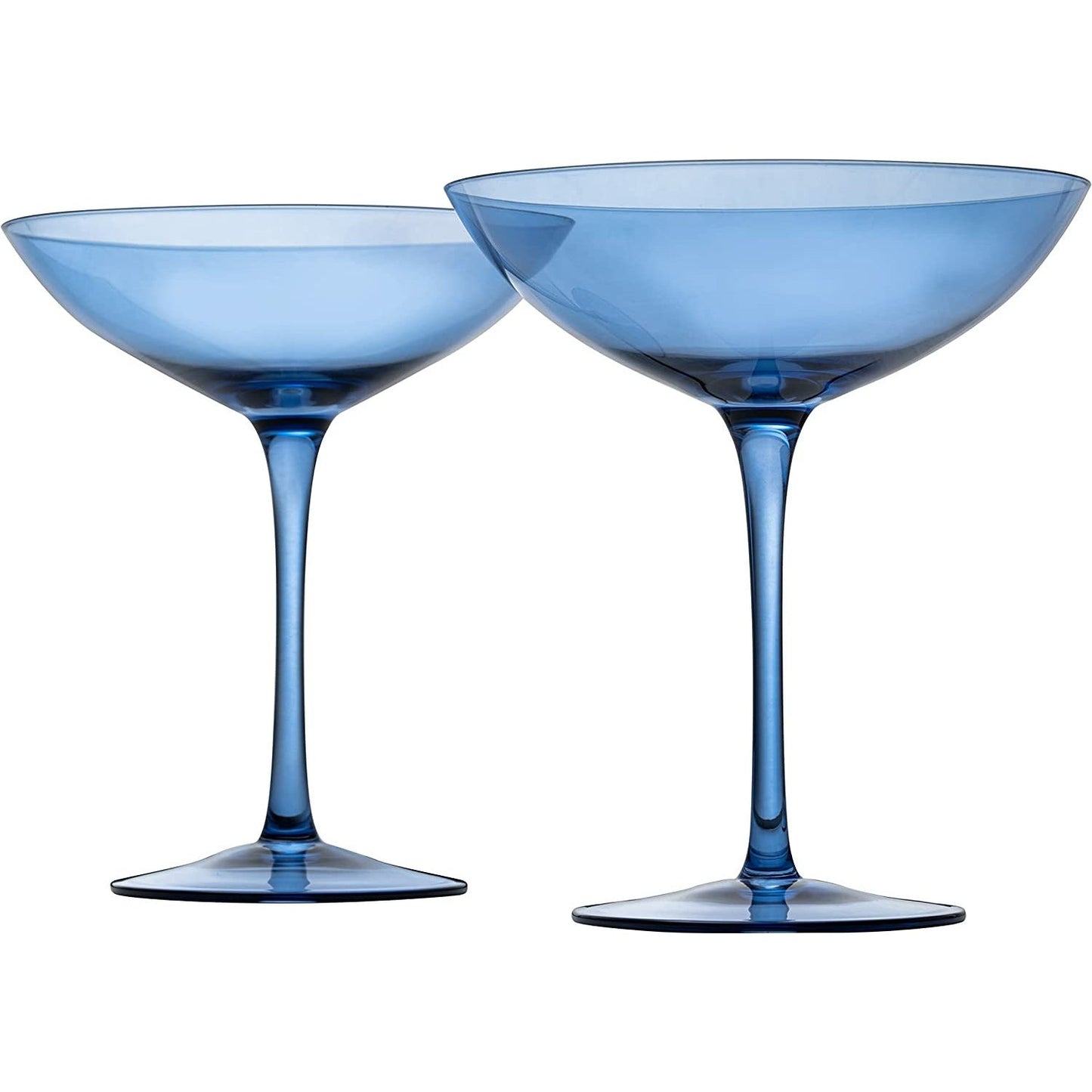 Champagne Coupes 12 oz Set Of 2 (Cobalt Blue)