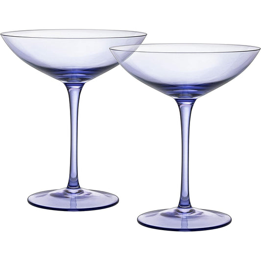 Champagne Coupes 12 oz Set Of 2 (Lavender)