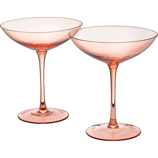 Champagne Coupes 12 oz Set Of 2 (Blush Pink)