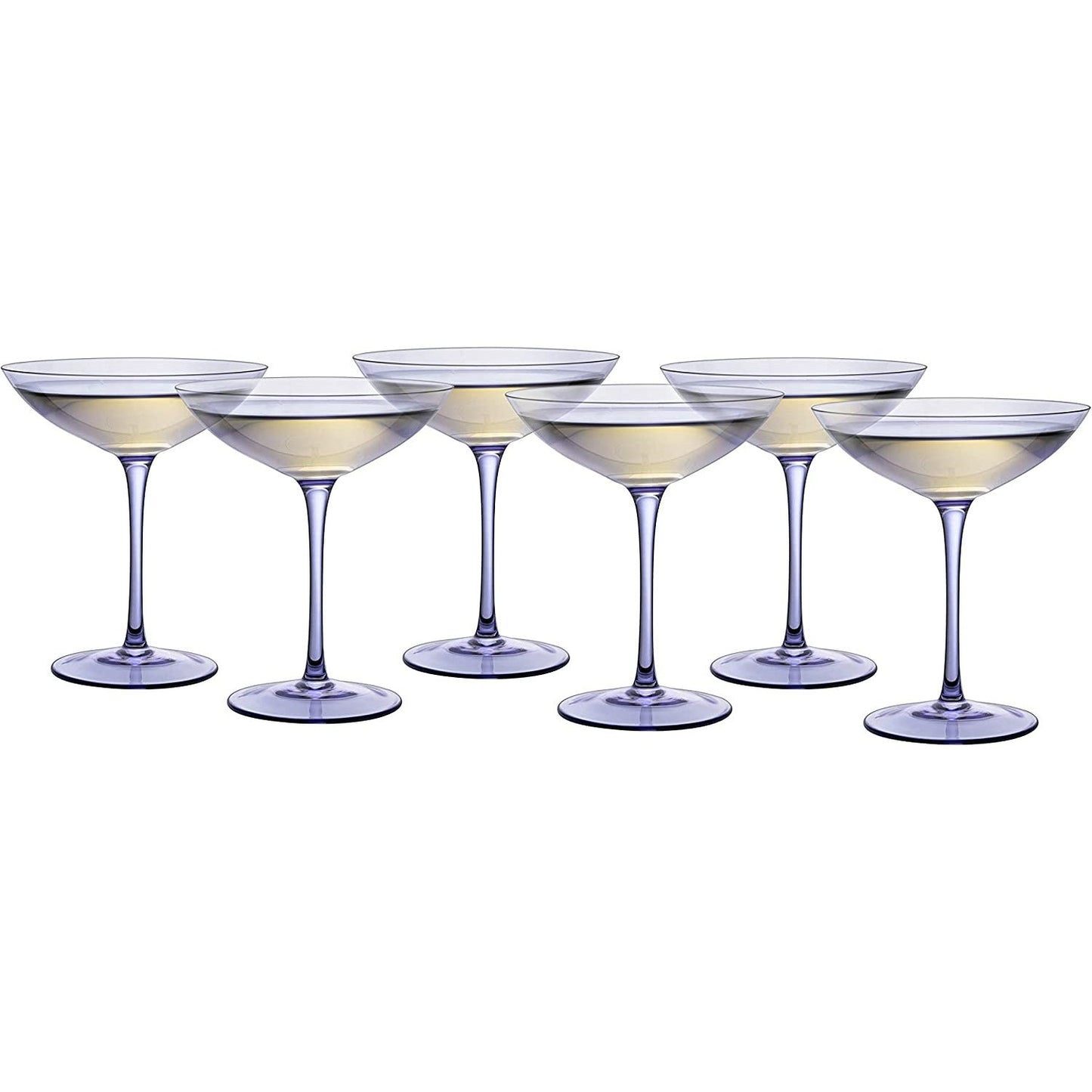 Lavender Champagne Coupes 12 oz Set of 6