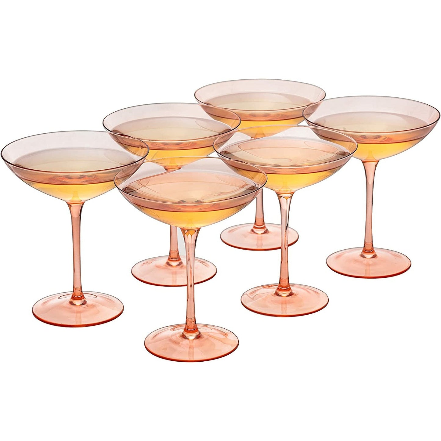 Champagne Coupes 12 oz Set Of 6 (Blush Pink)