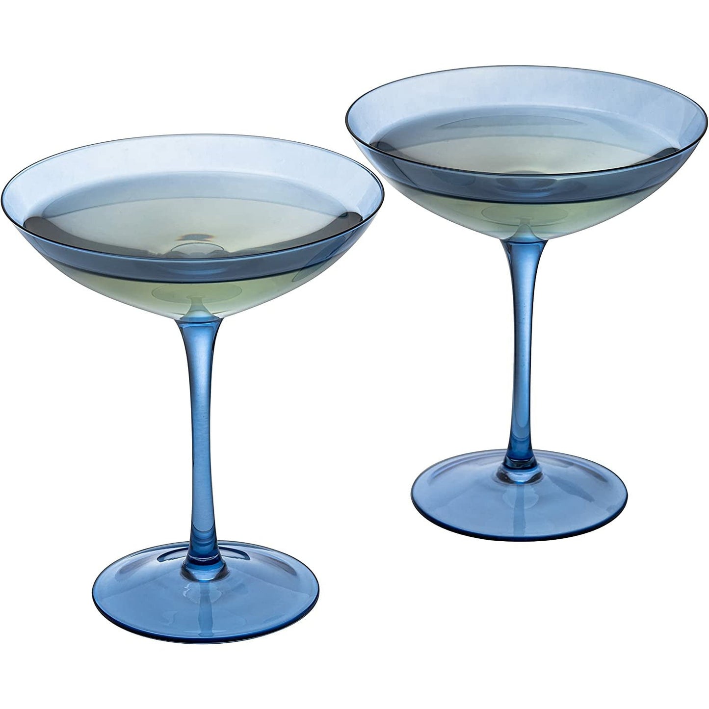 Champagne Coupes 12 oz Set Of 2 (Cobalt Blue)