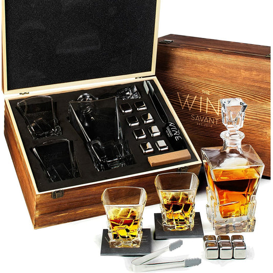 Luxury Whiskey Decanter and Glasses Gift Set