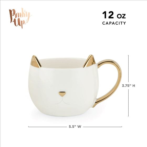 White Cat Mug With Message Inside