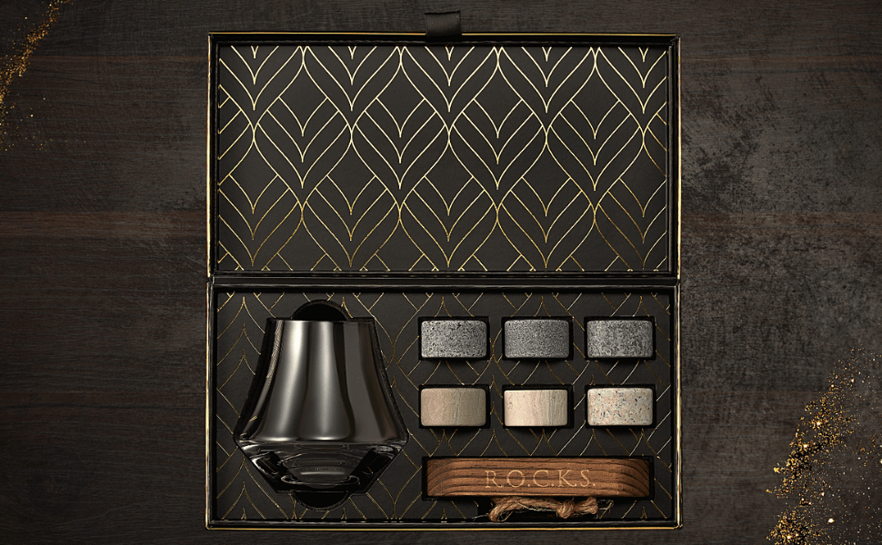 R.O.C.K.S. Whiskey Chilling Stones Whiskey Chilling Stones The Connoisseur's Set - Nosing Glass Edition