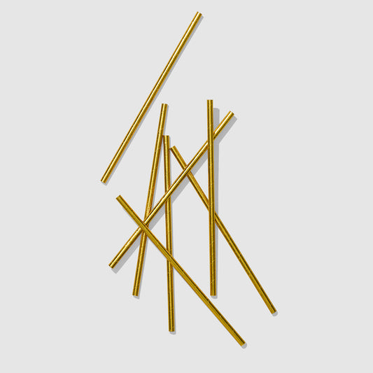 Paper Straws Metallic Gold