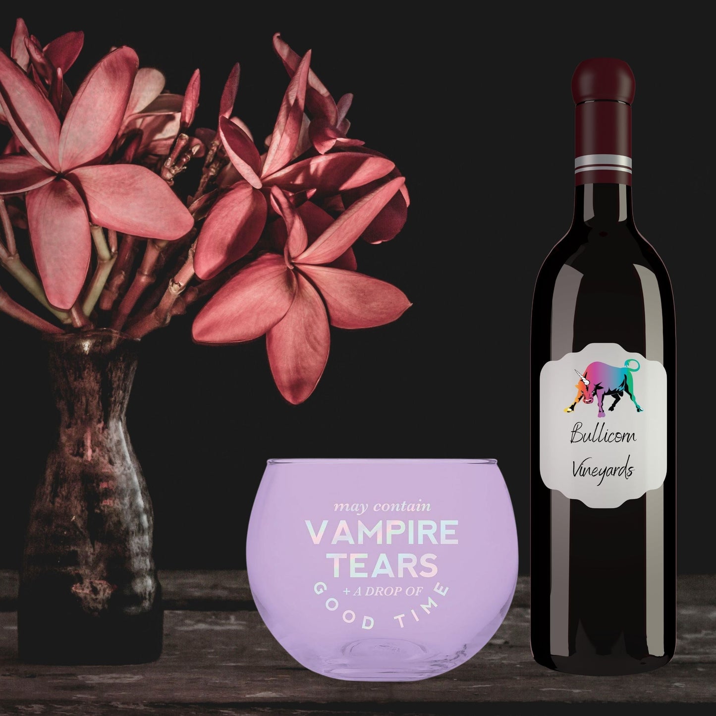 May Contain Vampire Tears Roly Poly Tinted Glass in Lilac | 13 oz. by The Bullish Store