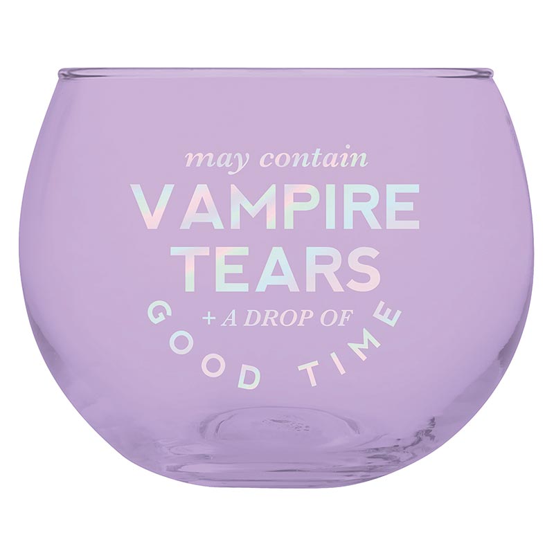 May Contain Vampire Tears Roly Poly Tinted Glass in Lilac | 13 oz. by The Bullish Store