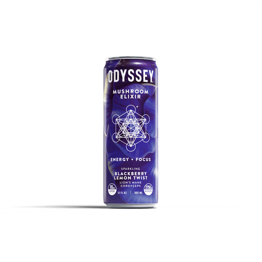 Blackberry Lemon Twist Sparkling Mushroom Energy Drink 12 Pack by OdysseyElixir
