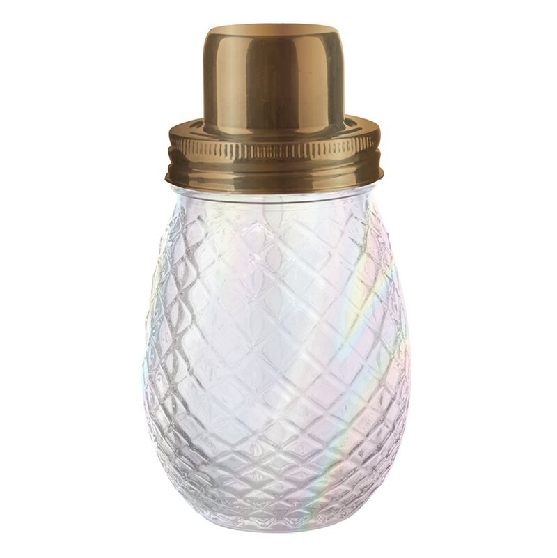 Pineapple Shaped Iridescent Glass Cocktail Shaker by The Bullish Store