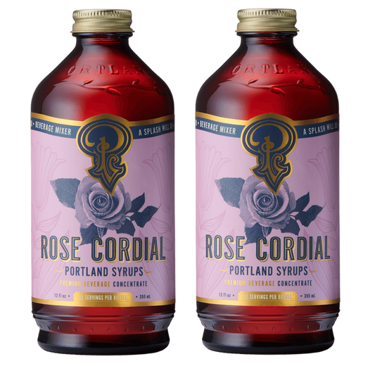 Portland Syrups Rose Cordial Syrup 2 Pack