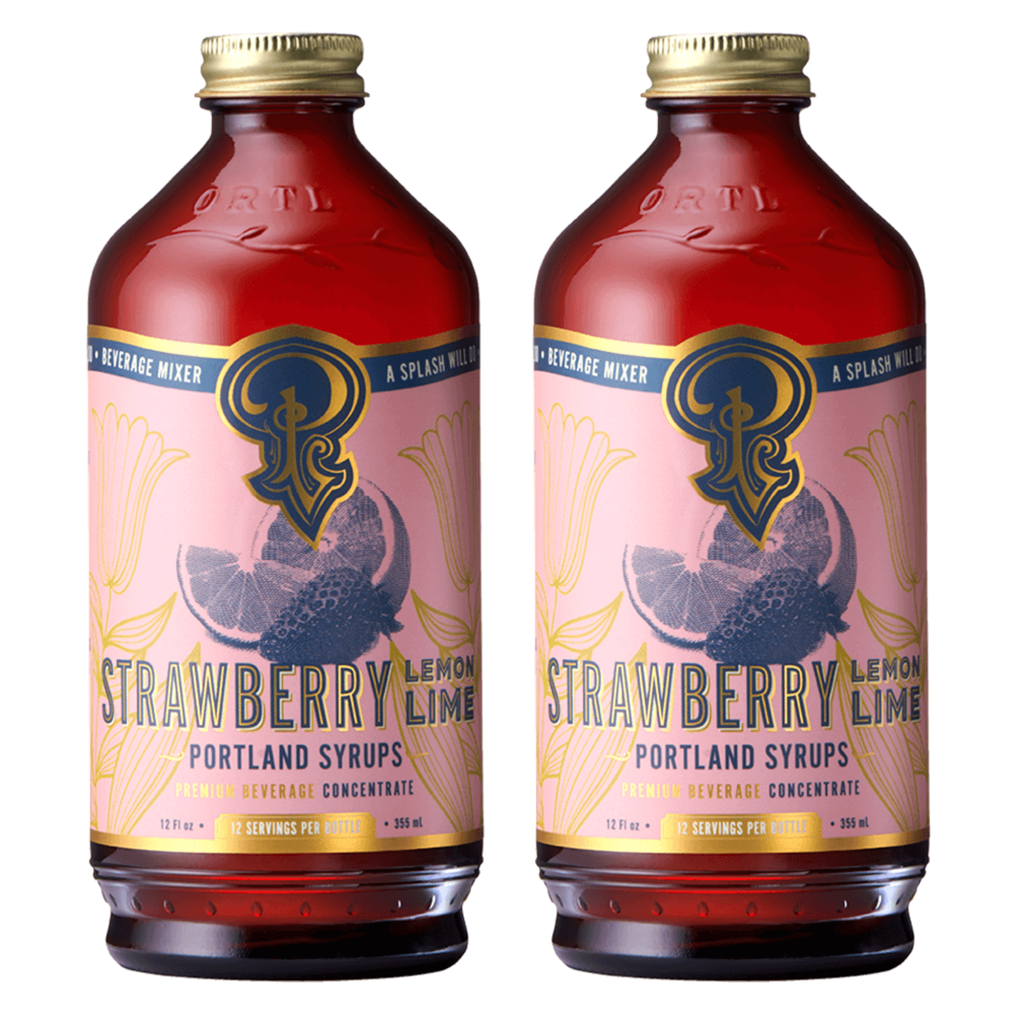 Portland Syrups Strawberry Lemon-Lime Syrup 2 Pack