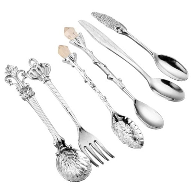 The Queen's Royal Beverage Spoons and Itty-Bitty Fork (2 Color Options) by The Bullish Store