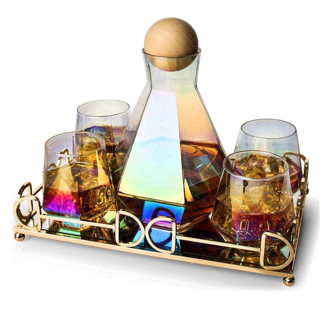 Iridescent Diamond  Decanter Gift Set