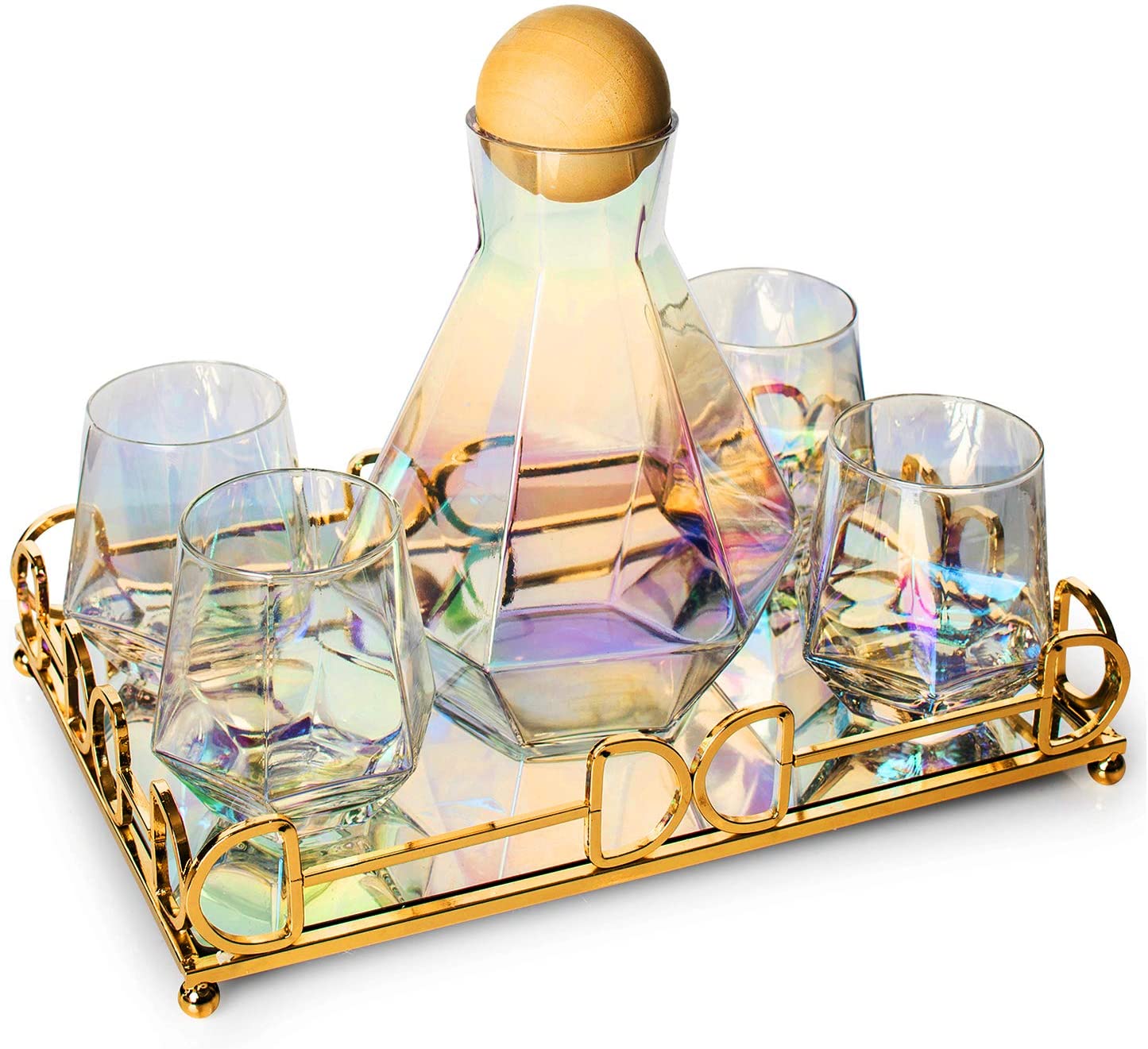 Iridescent Diamond  Decanter Gift Set