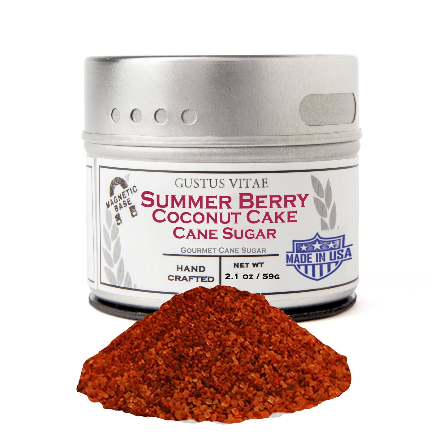 Summer Berry Coconut Cake Cane Sugar by Gustus Vitae