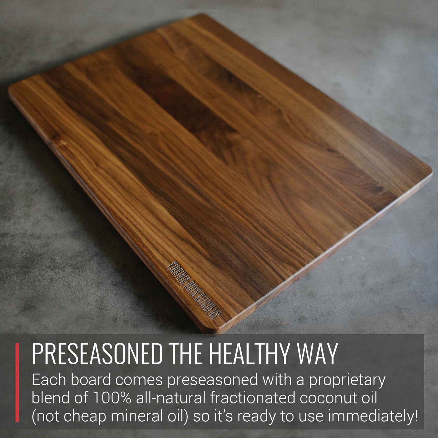 Large Walnut Wood Cutting Board by Virginia Boys Kitchens